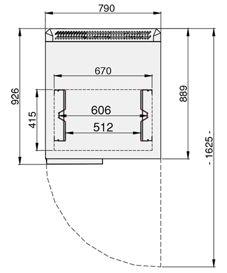 TECNOMAC MINT MM5 上視尺寸透視圖